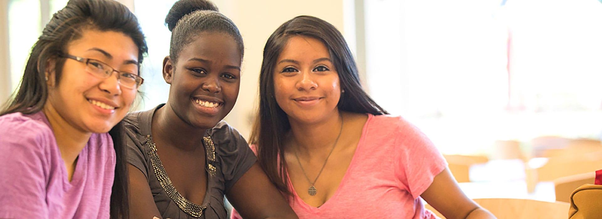 students studying in a group